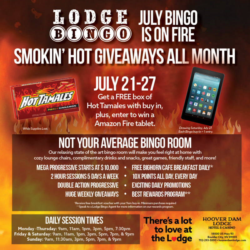 Hoover Dam Lodge Bingo Boulder City, NV