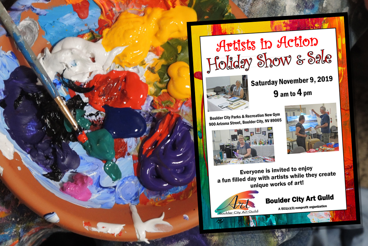 New Holiday Artists In Action Show And Sale Boulder City Home Of Hoover Dam Lake Mead