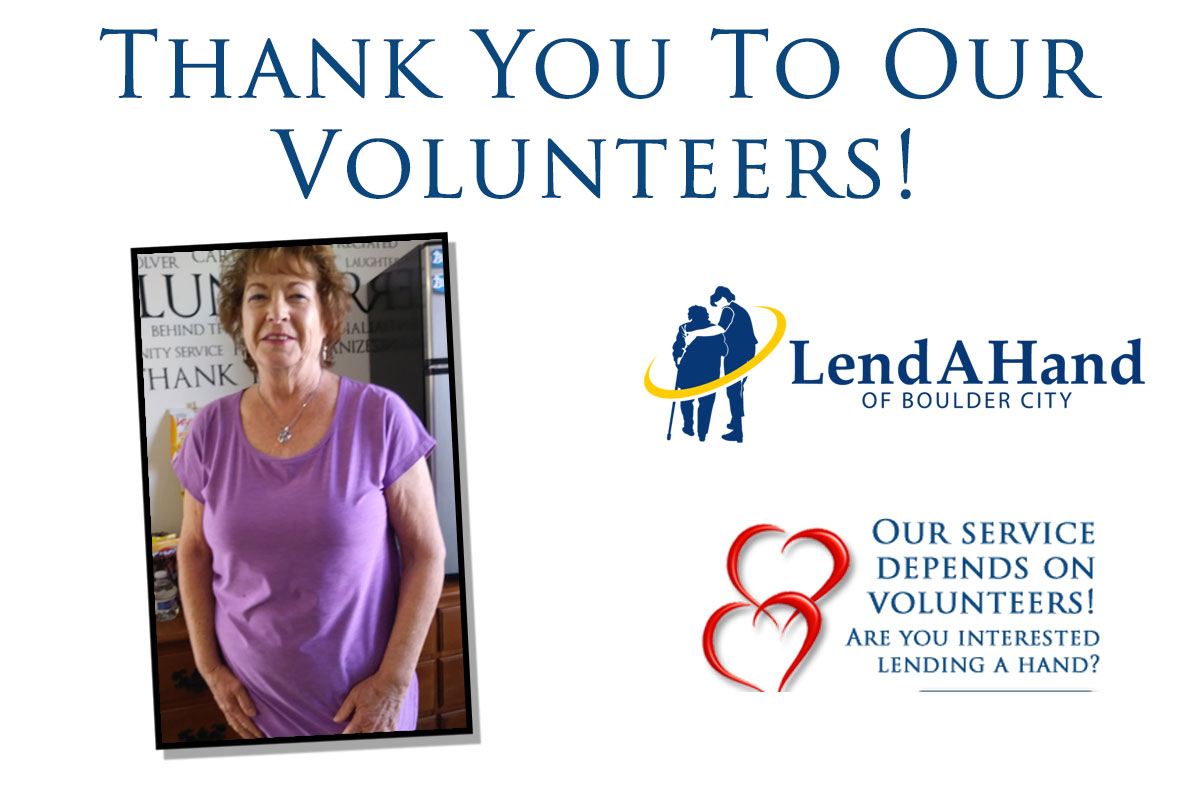 Lend A Hand Volunteer Thank You Boulder City, NV
