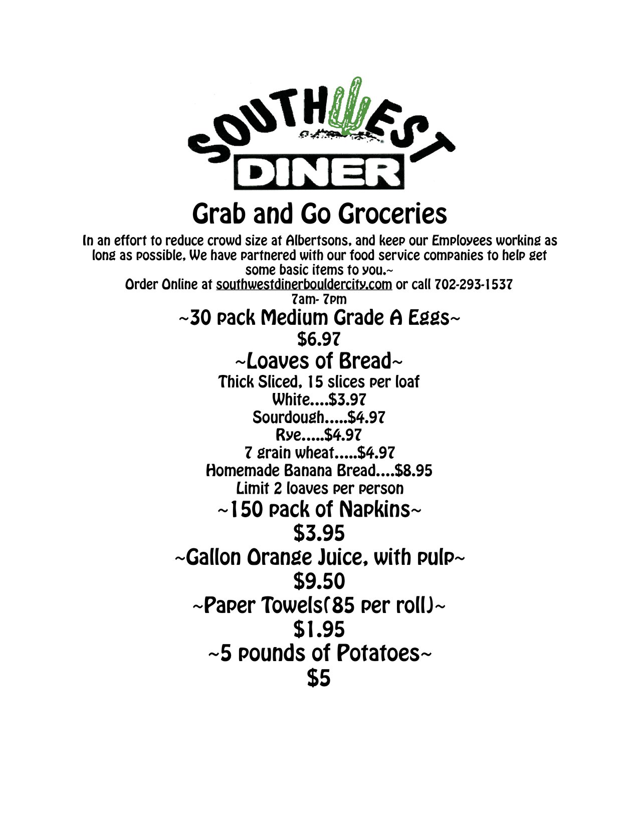 Southwest Diner Boulder City, NV