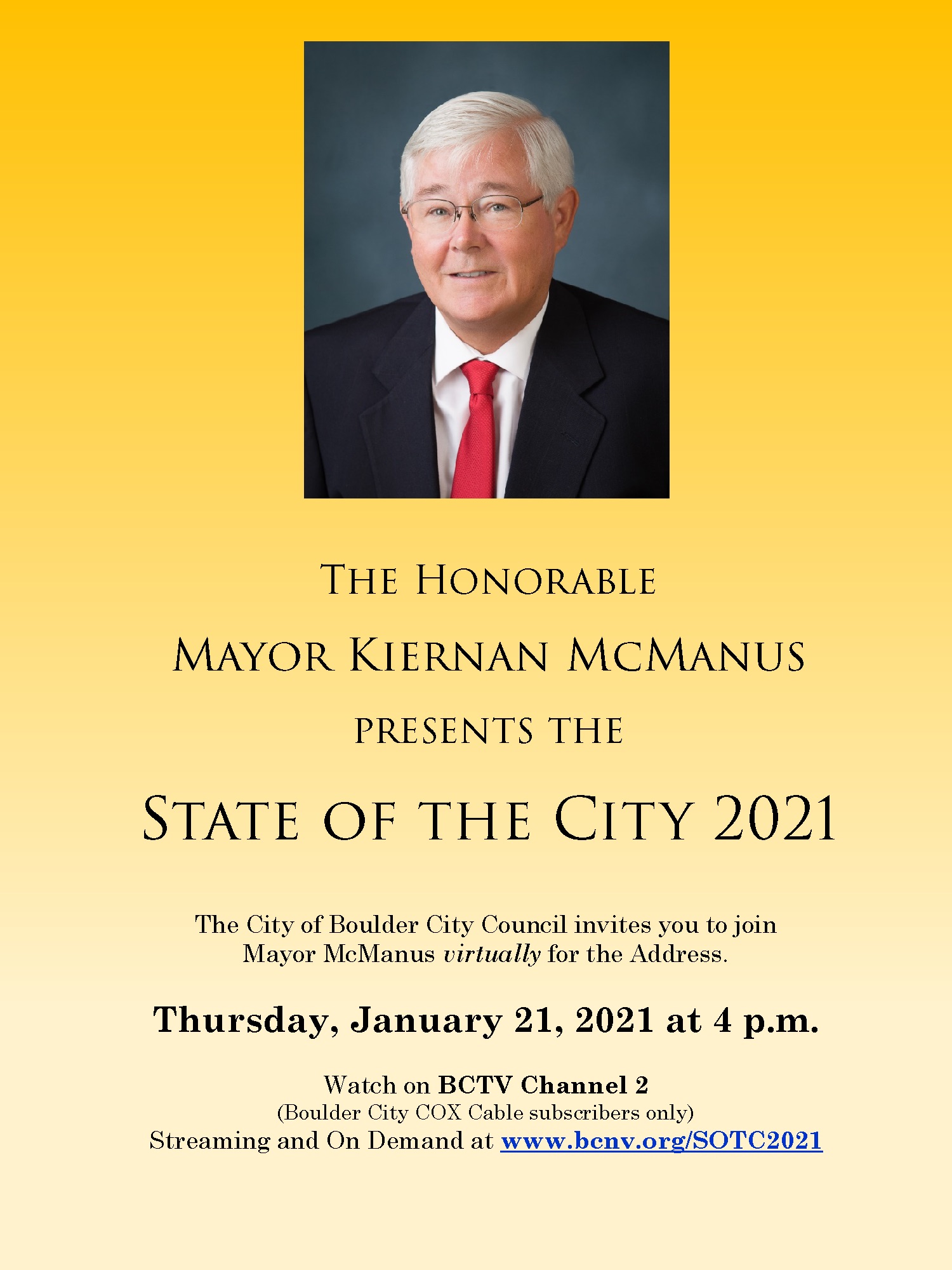 2021 State of the City Flyer Boulder City, NV