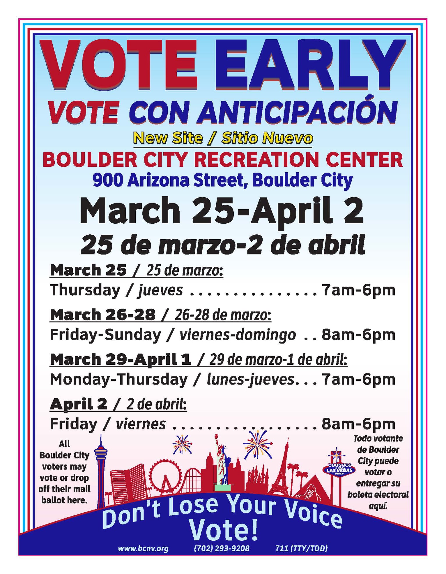 Early Voting Flyer Boulder City, NV