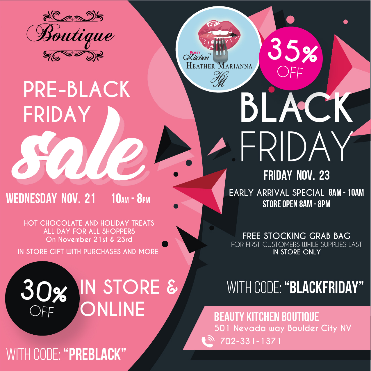 Black Friday Beauty Kitchen Boulder City, Nevada