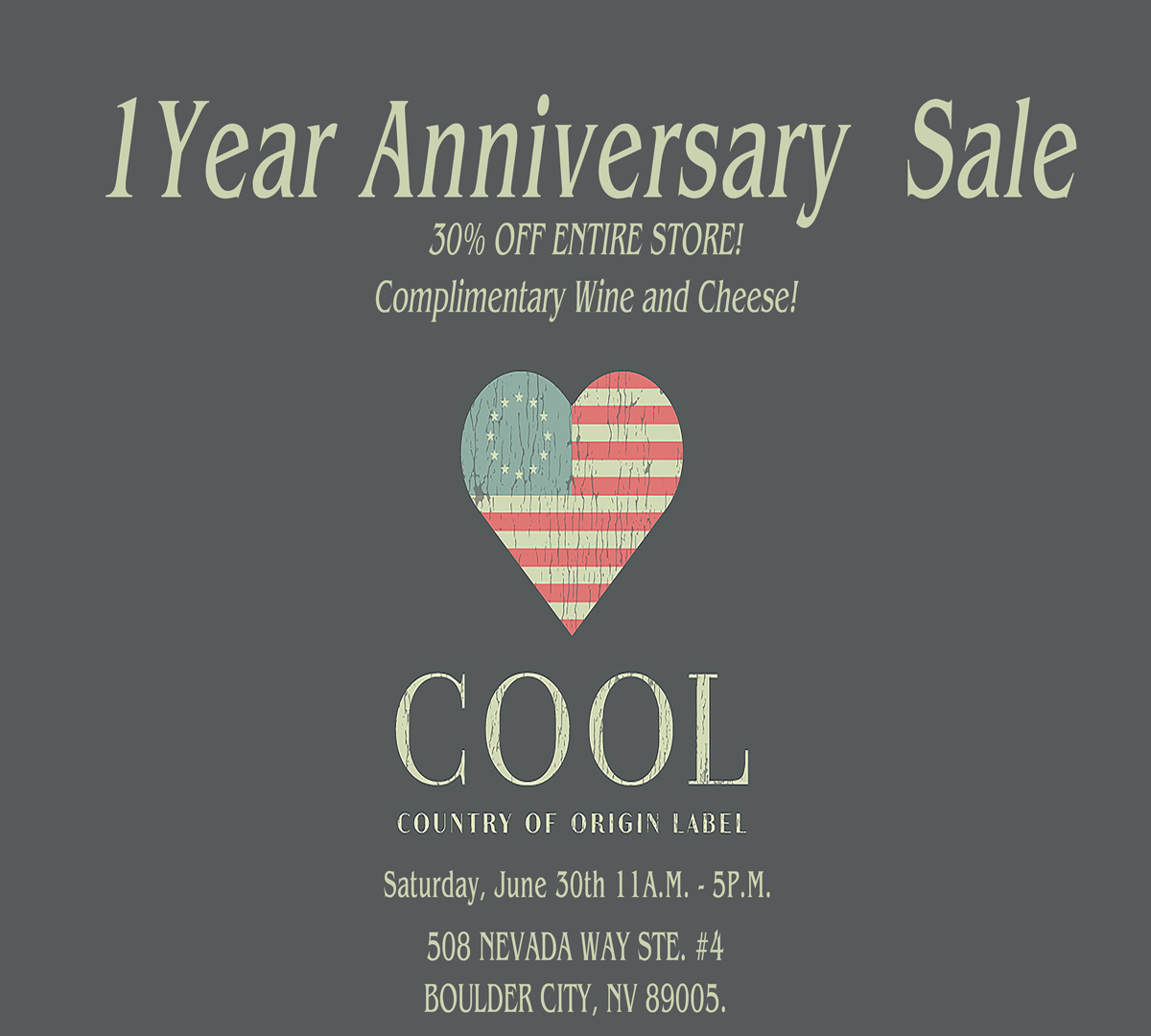 COOL Anniversary Sale Boulder City, NV