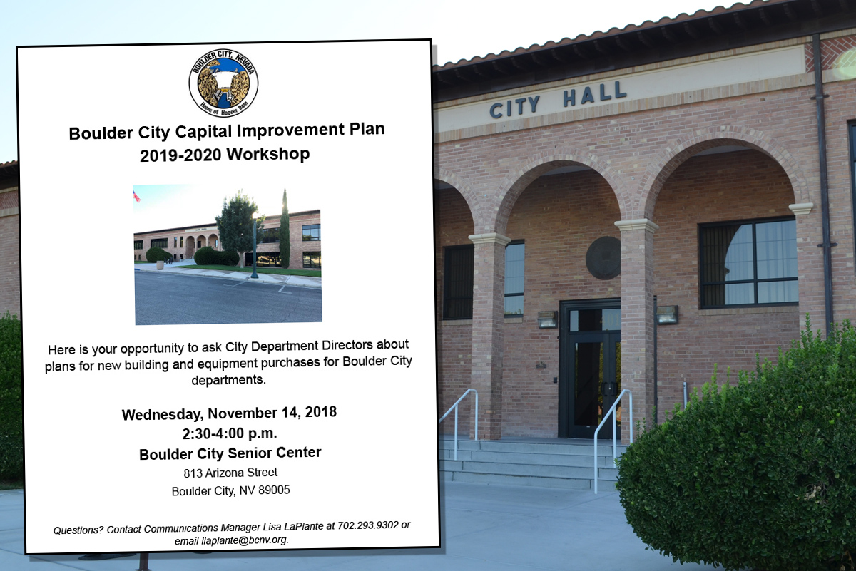 Capital Improvement Plan Workshop Next Wednesday