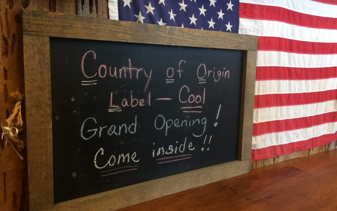 New Business: Country of Origin Label (C.O.O.L.)!