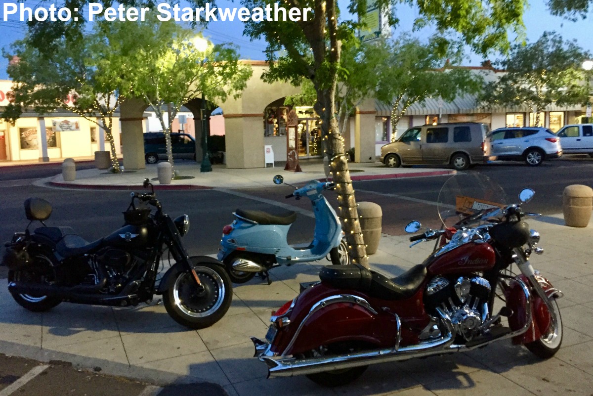 Fan Photo: Three Hogs - a Harley, a Vespa and an Indian