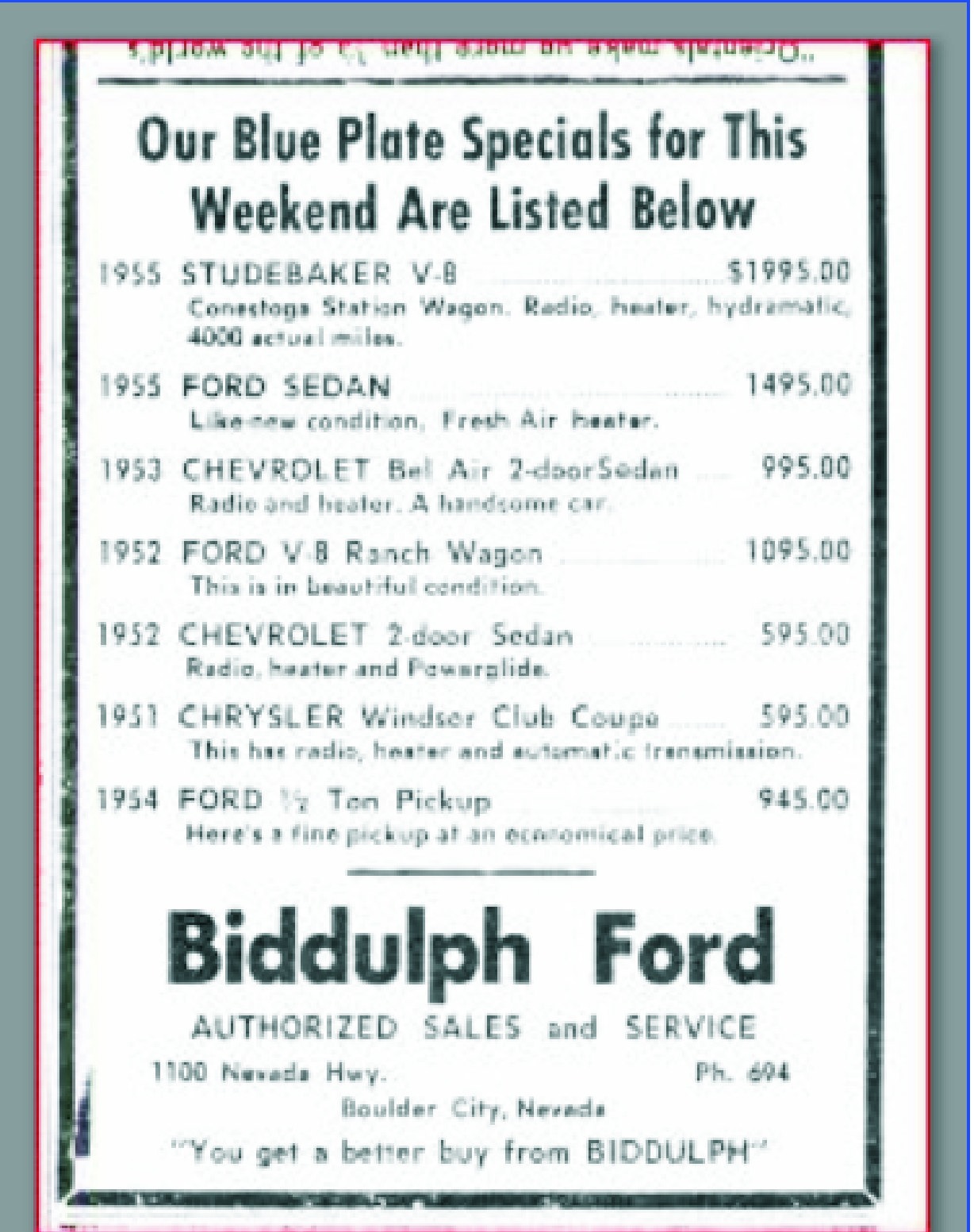 Jim Widner Biddulph Ford Flyer