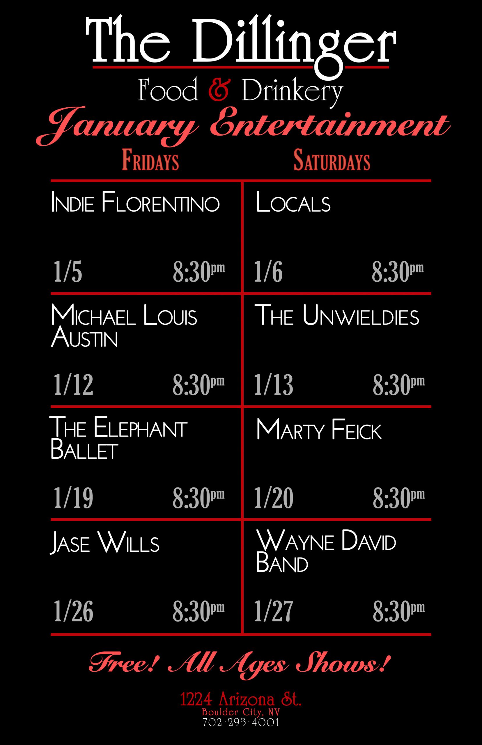 Monthly Flyer Jan 2018 Boulder City, NV