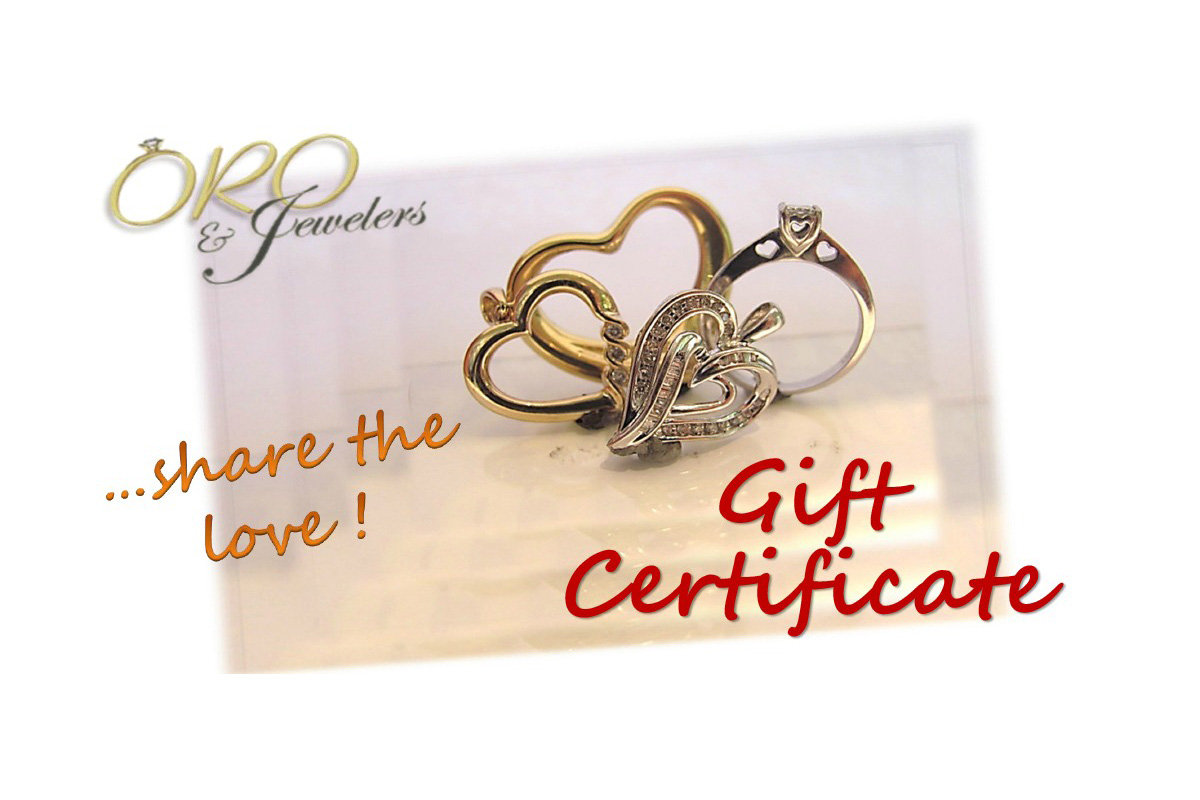 Win One of Two Gift Certificates from Oro & Jewelers!
