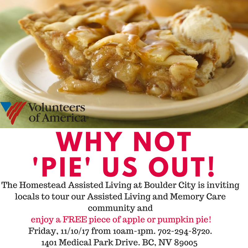 Why Not 'Pie' us out! Homestead at Boulder City, NV