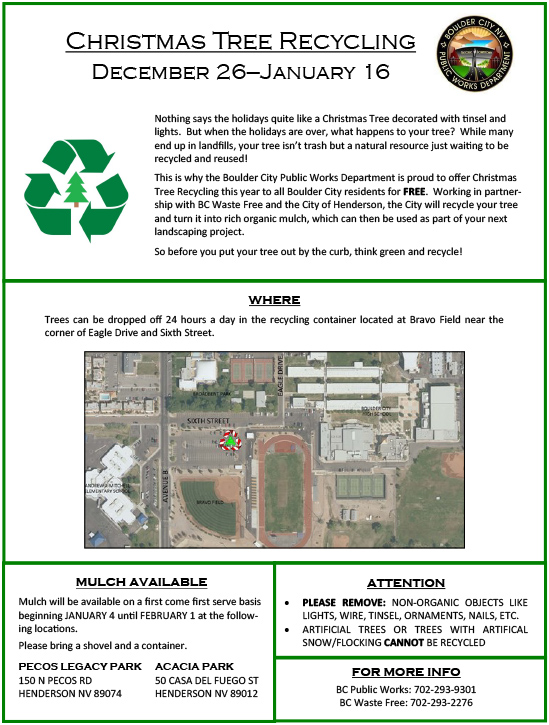 Xmas Tree Recycling Flyer 2017 Boulder City, NV