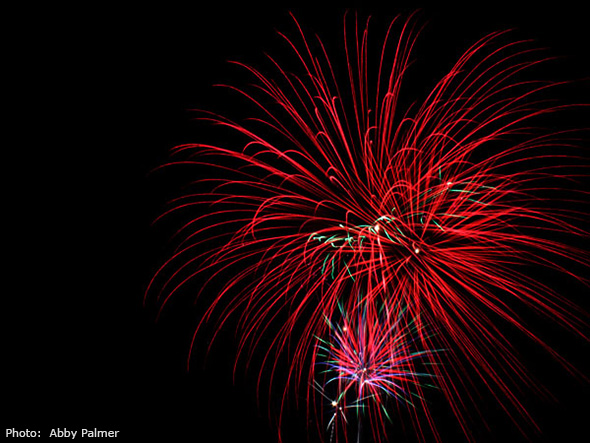 Fan Photo: Abby Palmer - Fireworks in Boulder City, Nevada