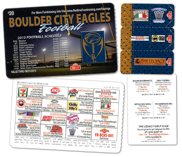 Boulder City Eagles Football Fundraising Card in Boulder City, Nevada