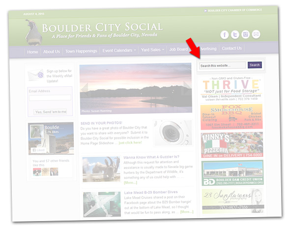 Boulder City Social Search Feature