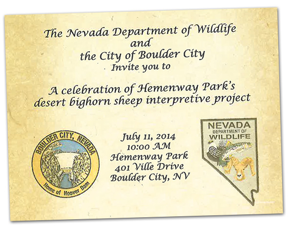 Big Horn Sheep Plaque Dedication Ceremony in Boulder City, NV