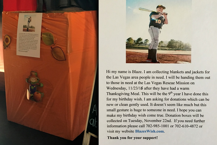 Blaze's Wish 2016 Drop-Off Locations