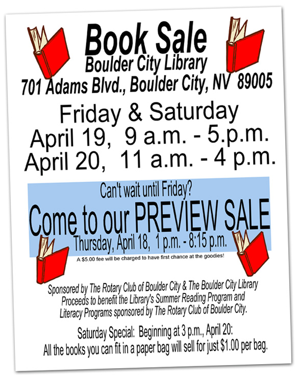 Boulder City Library Book Sale 2013