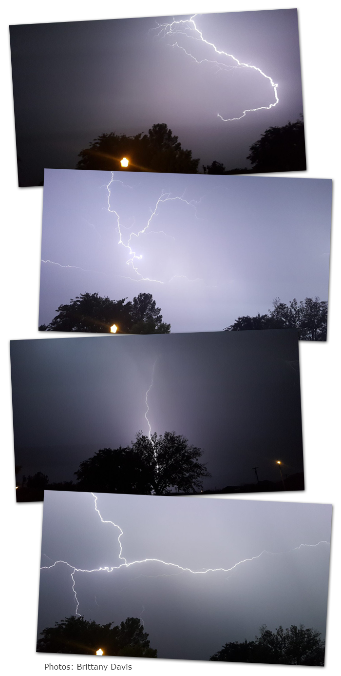 Lightning in Boulder City, Nevada by Brittany Davis