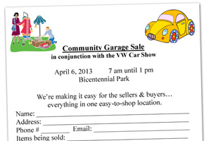 Community Yard Sale ~ April 6th 2013