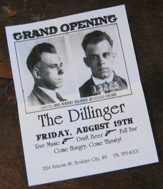 The Dillinger Grand Opening in Boulder City, Nevada