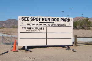 Dog Park Sponsor Signage