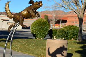 Cool Shadow on the Dog Statue