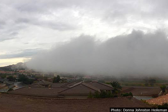 Fog Rolling in Over Boulder City, Nevada