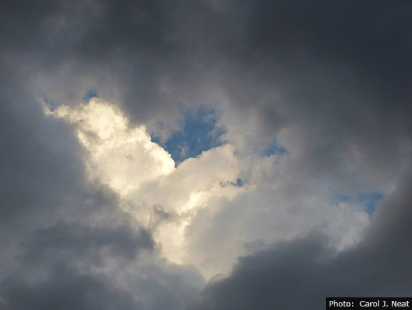 Valentine's Day Heart Clouds in Boulder City, Nevada