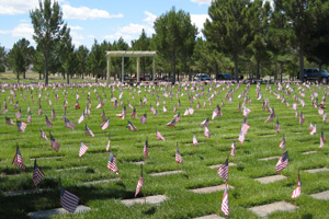 Flags in Boulder City Cemetery