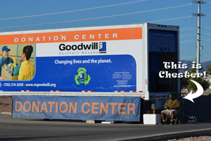 Meet Chester...at the Goodwill Truck!