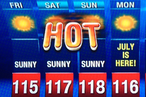 Heatwave in Boulder City, Nevada