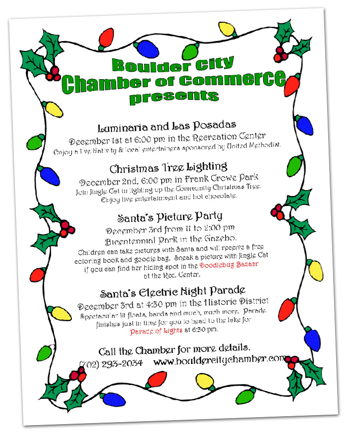 2016 Holiday Events in Boulder City, Nevada