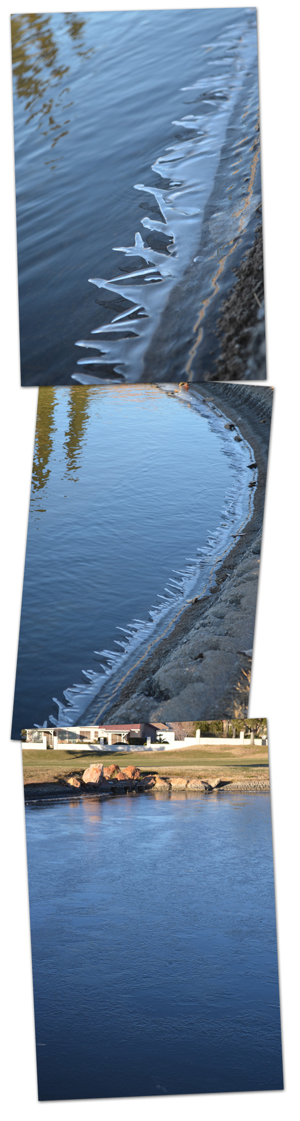 Icy Pond in Boulder City, Nevada Icy Pond in Boulder City, Nevada