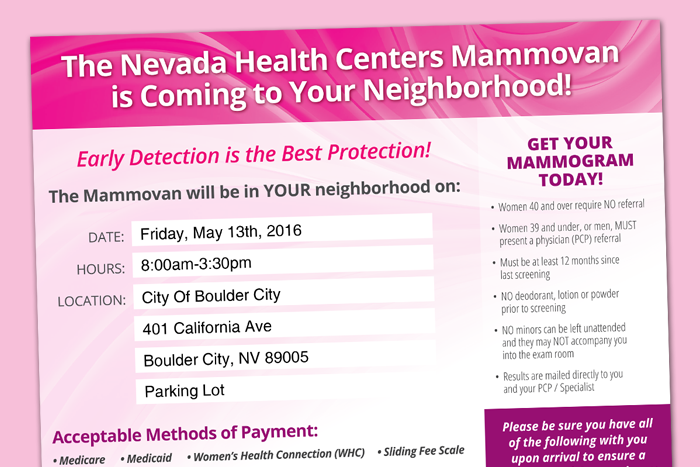 Mammovan in Boulder City on Friday