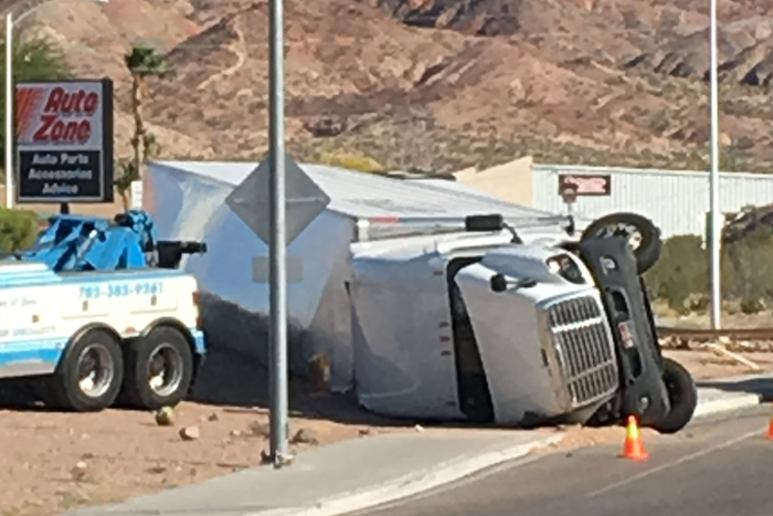Truck Turn-Over at Nevada Way & Buchanan
