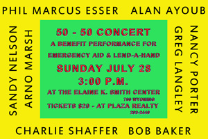 50/50 Phil Esser Concert ~ Sunday