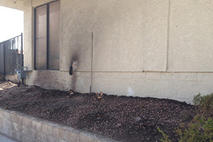 Photos of Fire Damage Behind Pit Stop