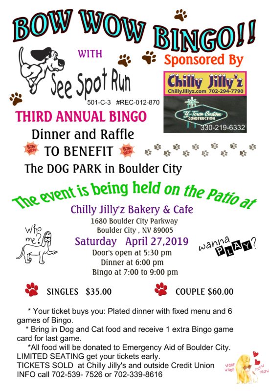 Bow Wow Bingo Chilly Jilly'z Boulder City, NV