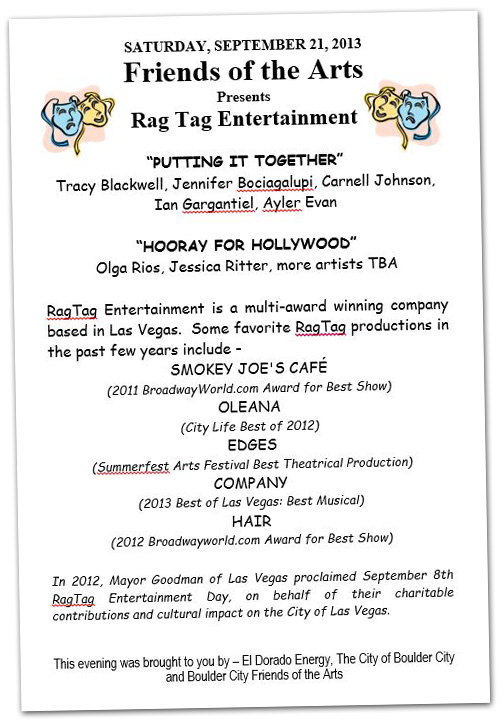 Rag Time Entertainment Concert in Boulder City, Nevada