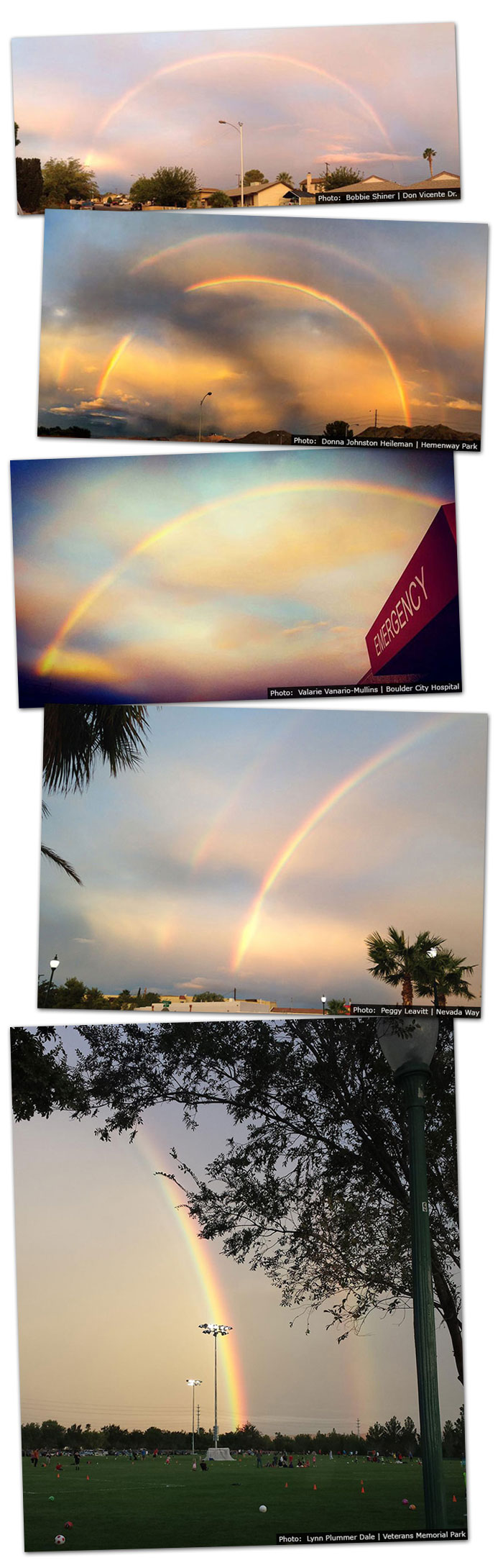 Rainbows in Boulder City, Nevada