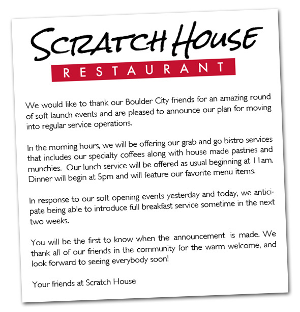 Scratch House Letter in Boulder City, Nevada