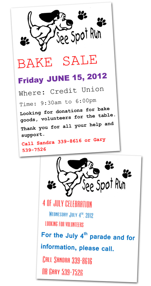 See Spot Run Flyers June 2012 See Spot Run Flyers June 2012