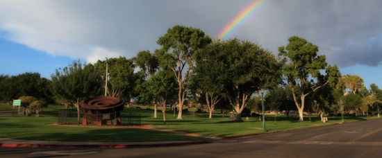 Rainbow in Boulder City, Nevada Rainbow in Boulder City, Nevada