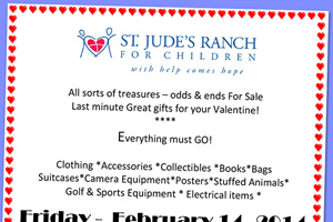 Valentine's Day Sale at St. Jude's Ranch