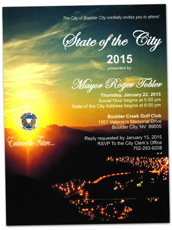 State Of The City 2015 for Boulder City, Nevada