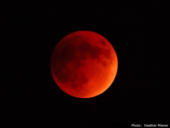 Super Harvest Blood Moon in Boulder City, Nevada