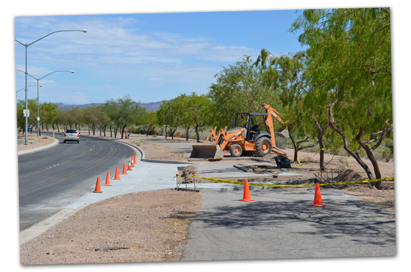 Veterans Memorial Drive Construction in Boulder City, Nevada