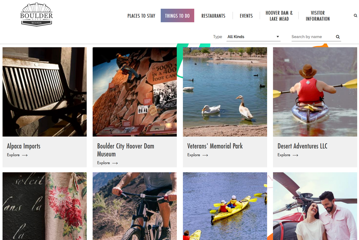 New Tourism Website for Boulder City