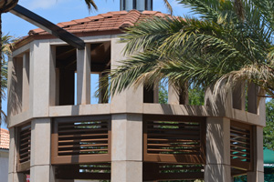 Welcome Archway Being Refinished